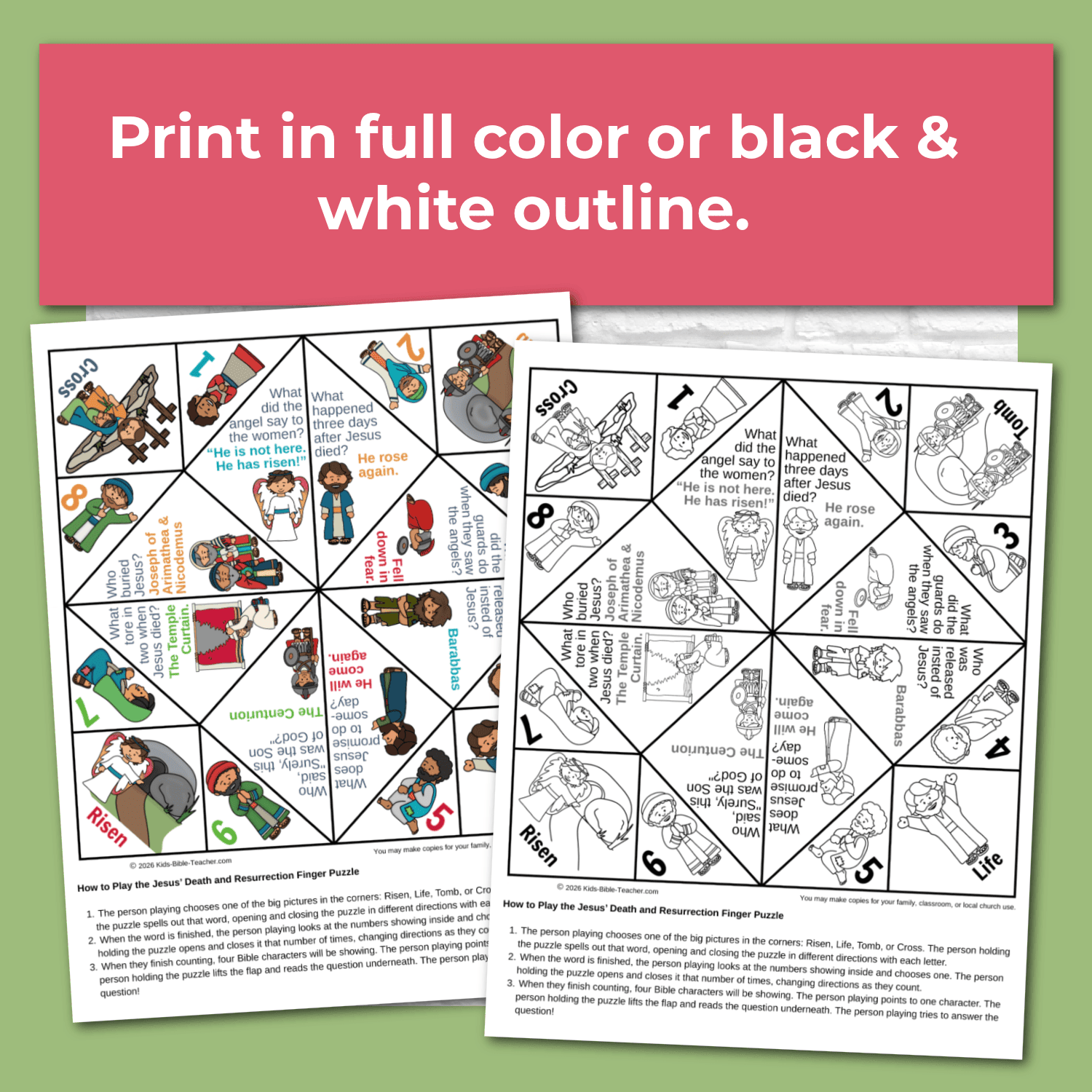 Easter Finger Puzzle | Jesus&