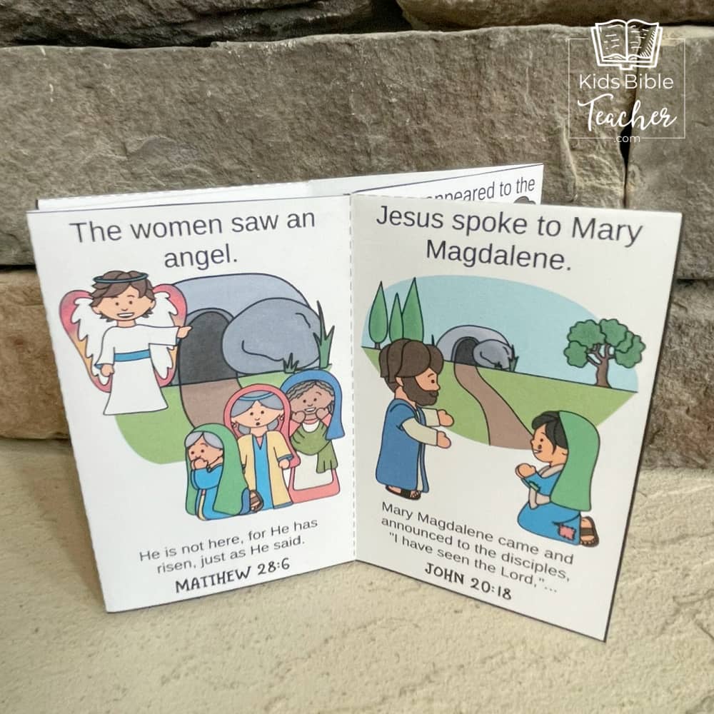"Jesus Is Risen" Mini Book Easter Bible Craft for Kids