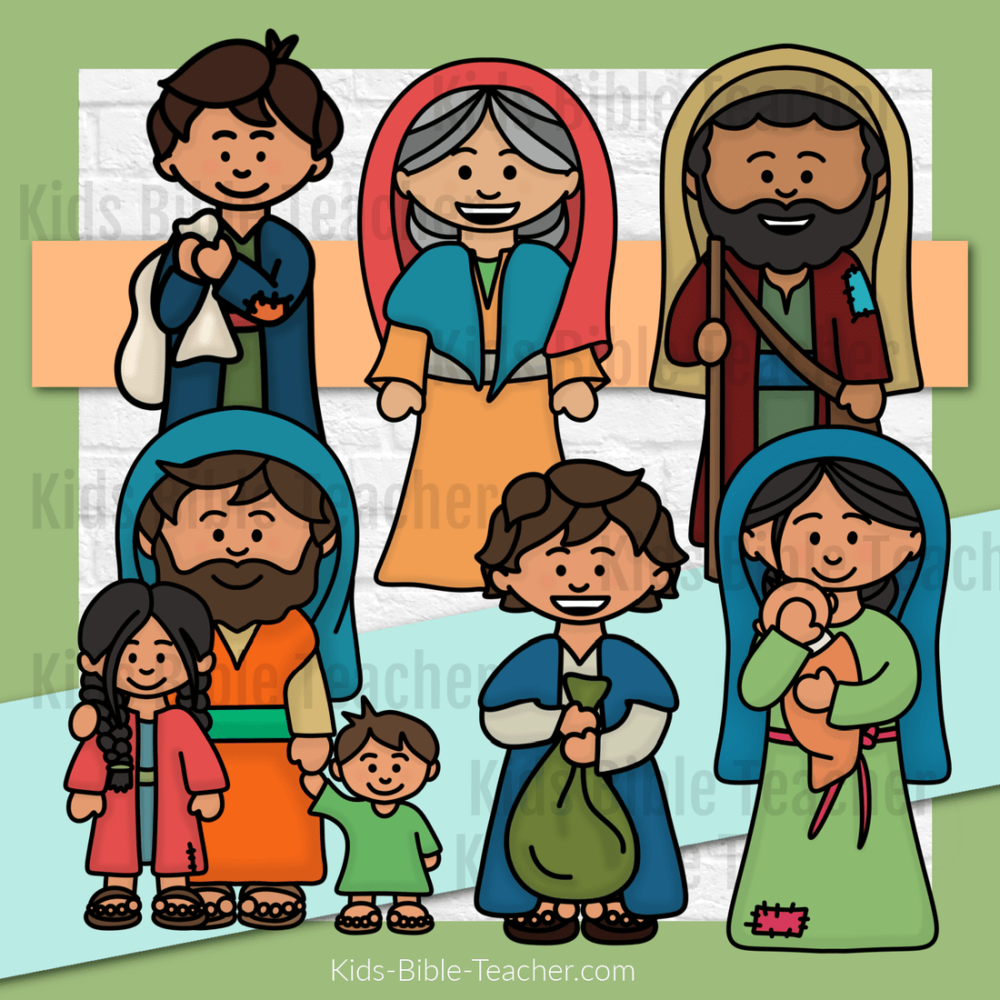 Jesus in the Temple Clip Art Set