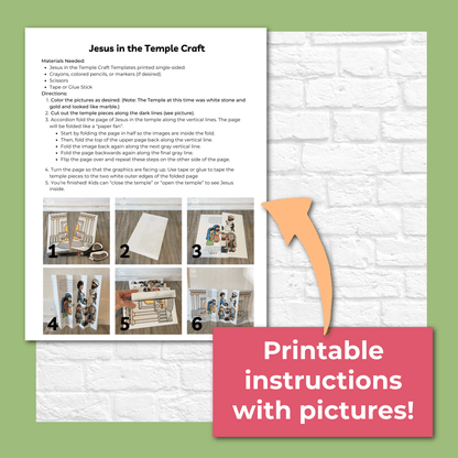 Jesus in the Temple Bible Story Craft