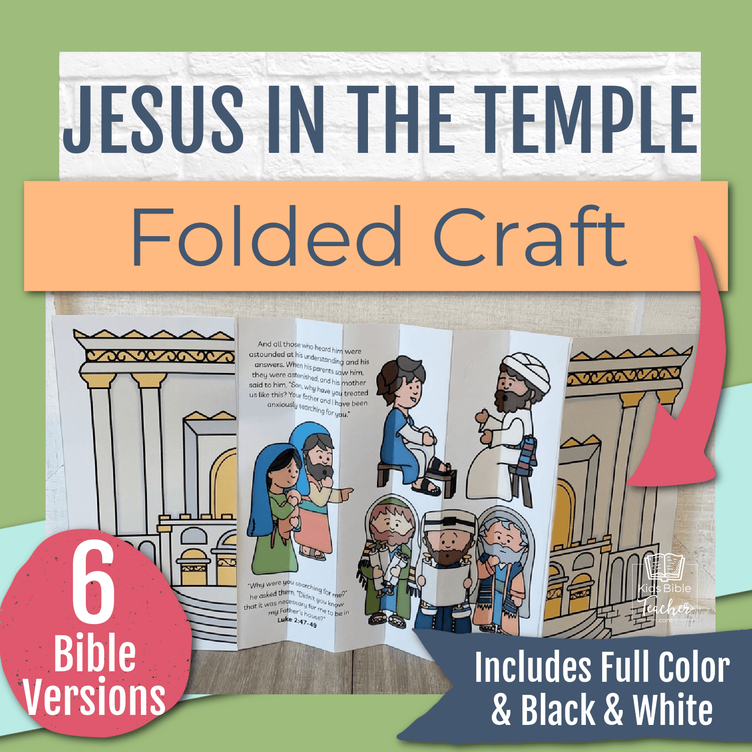 Jesus in the Temple Bible Story Craft
