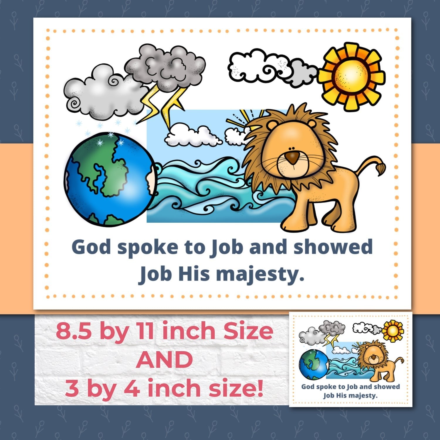 Job Bible Story Teaching Posters and Mini Cards