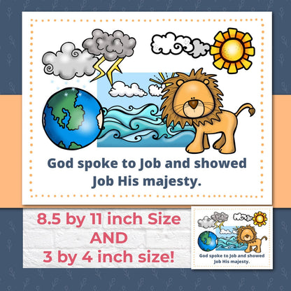 Job Bible Story Teaching Posters and Mini Cards