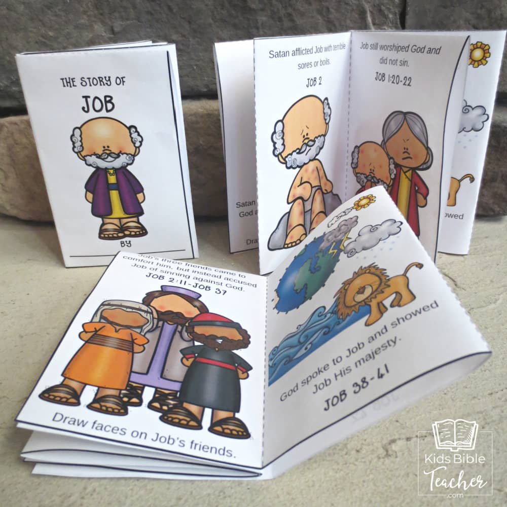 Job Bible Story Craft for Kids Mini Book