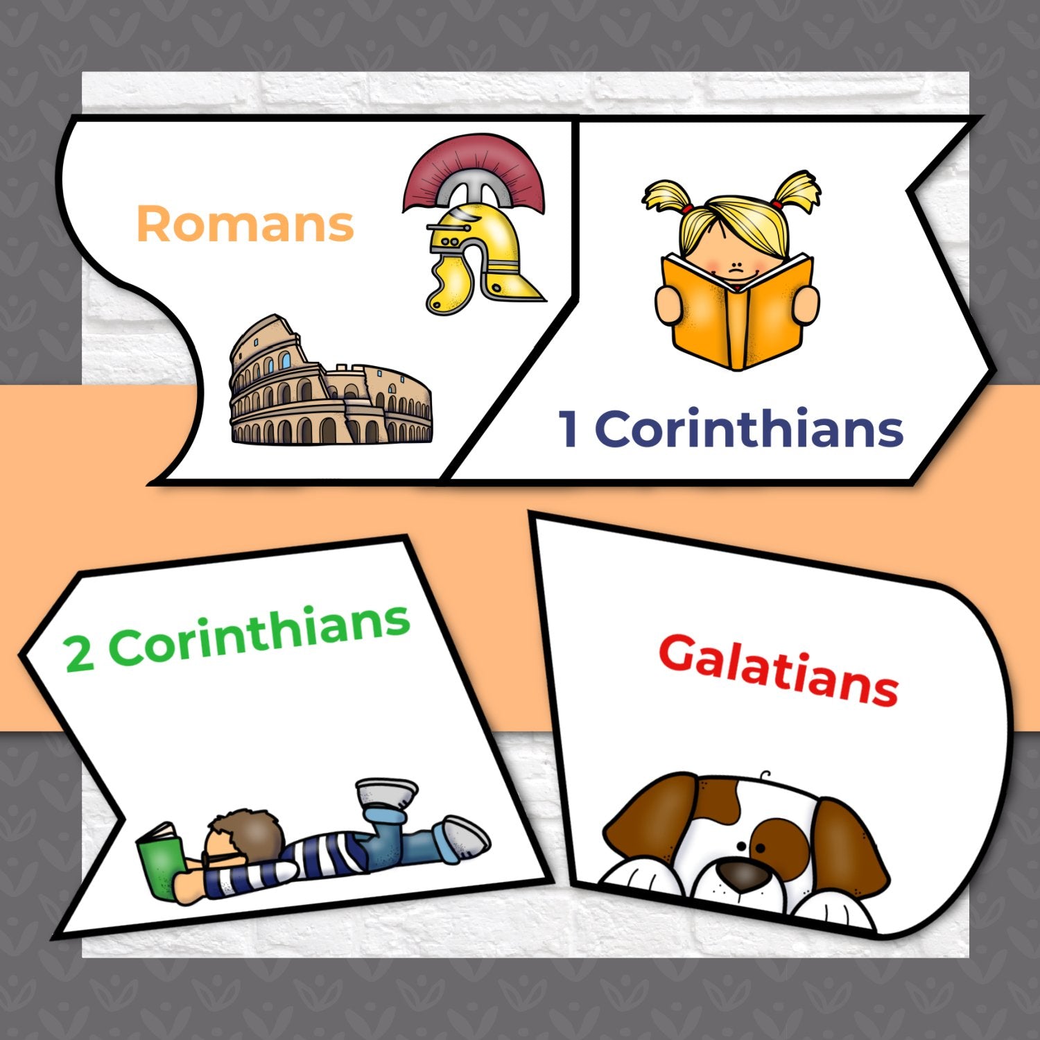 Books of the Bible Puzzle - New Testament Bible Games for Youth