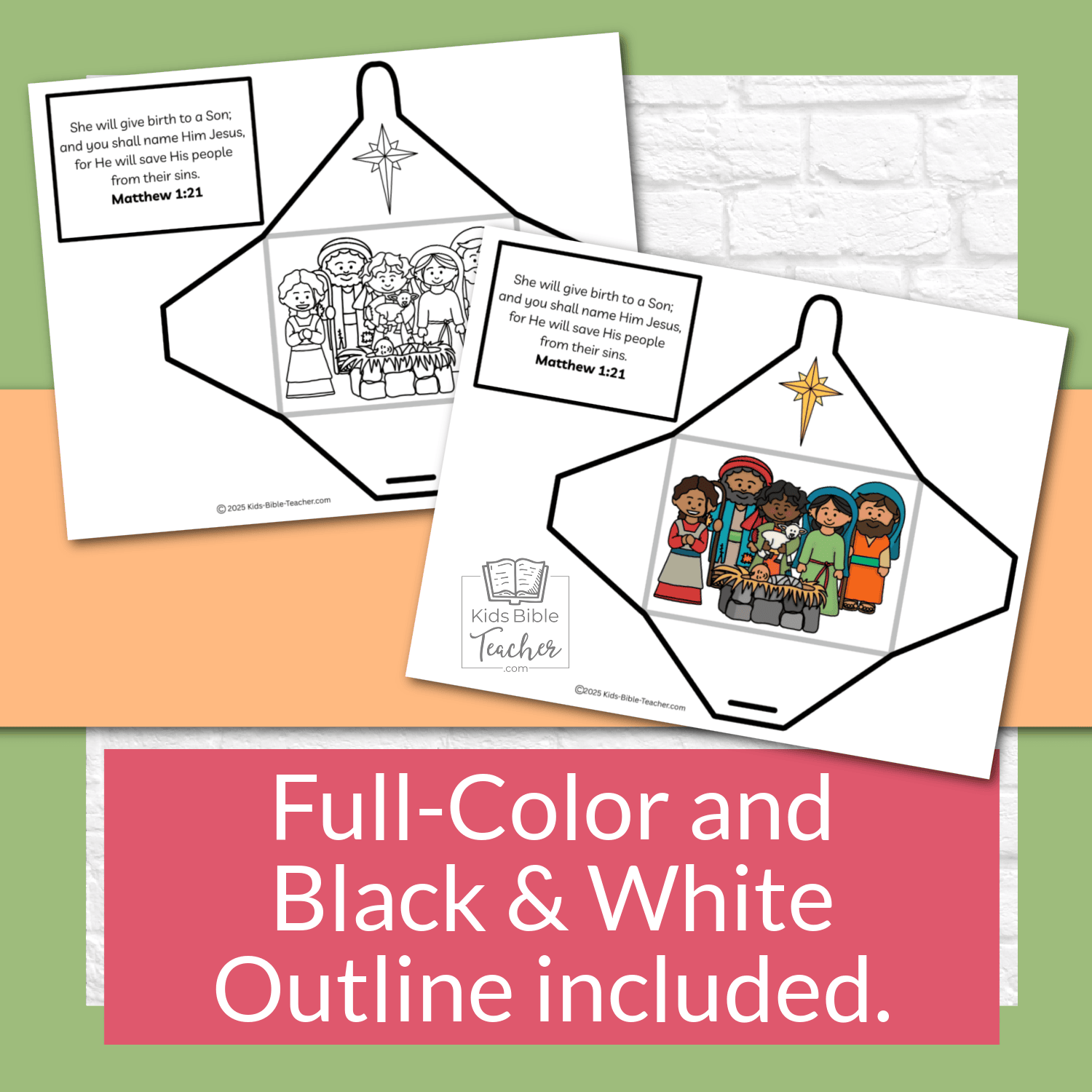 Matthew 1:21 Envelope Craft for Jesus&
