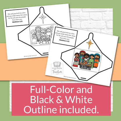 Matthew 1:21 Envelope Craft for Jesus&