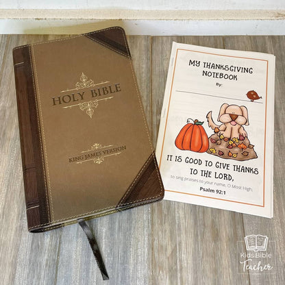 Gratitude Journal Pages with Thanksgiving Bible Verses, NOVEMBER Edition