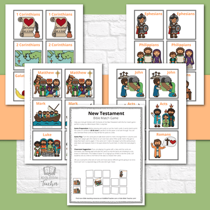 Bible Match Game - Bible Memory Game for New Testament Books of the Bible