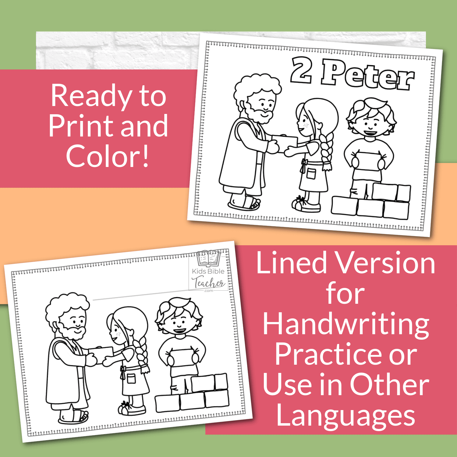 New Testament Books of the Bible Coloring Pages and Mini Cards for Kids
