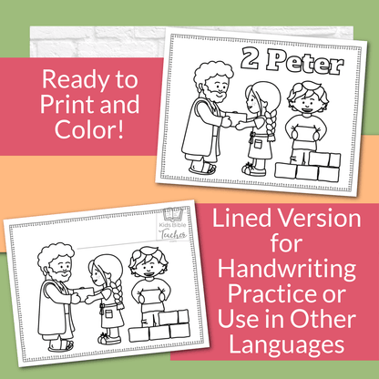 New Testament Books of the Bible Coloring Pages and Mini Cards for Kids