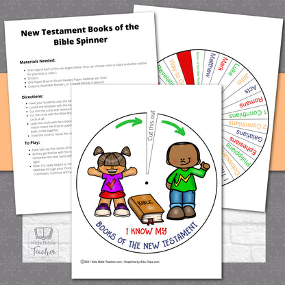 New Testament Spinner Books of the Bible Craft
