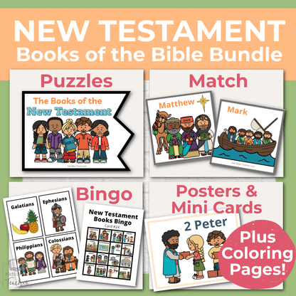 New Testament Books of the Bible Printable Activity Bundle for Kids