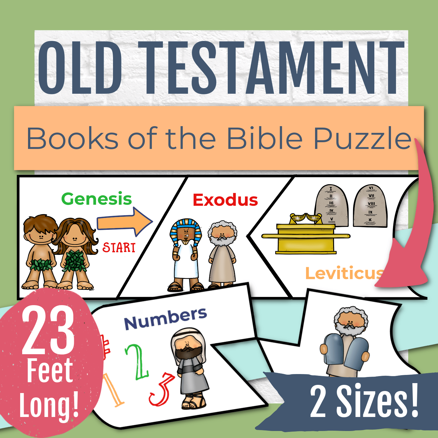 Books of the Bible Puzzle - Old Testament Bible Games for Youth