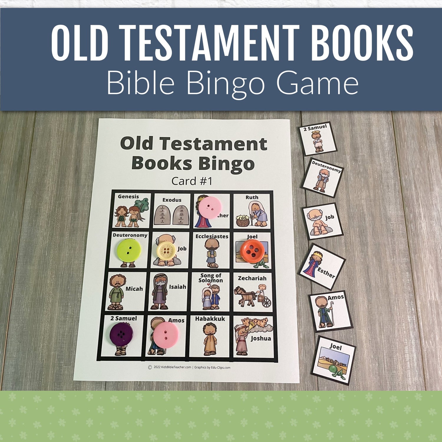 Bible Bingo - Old Testament BOOKS Bible Games for Kids