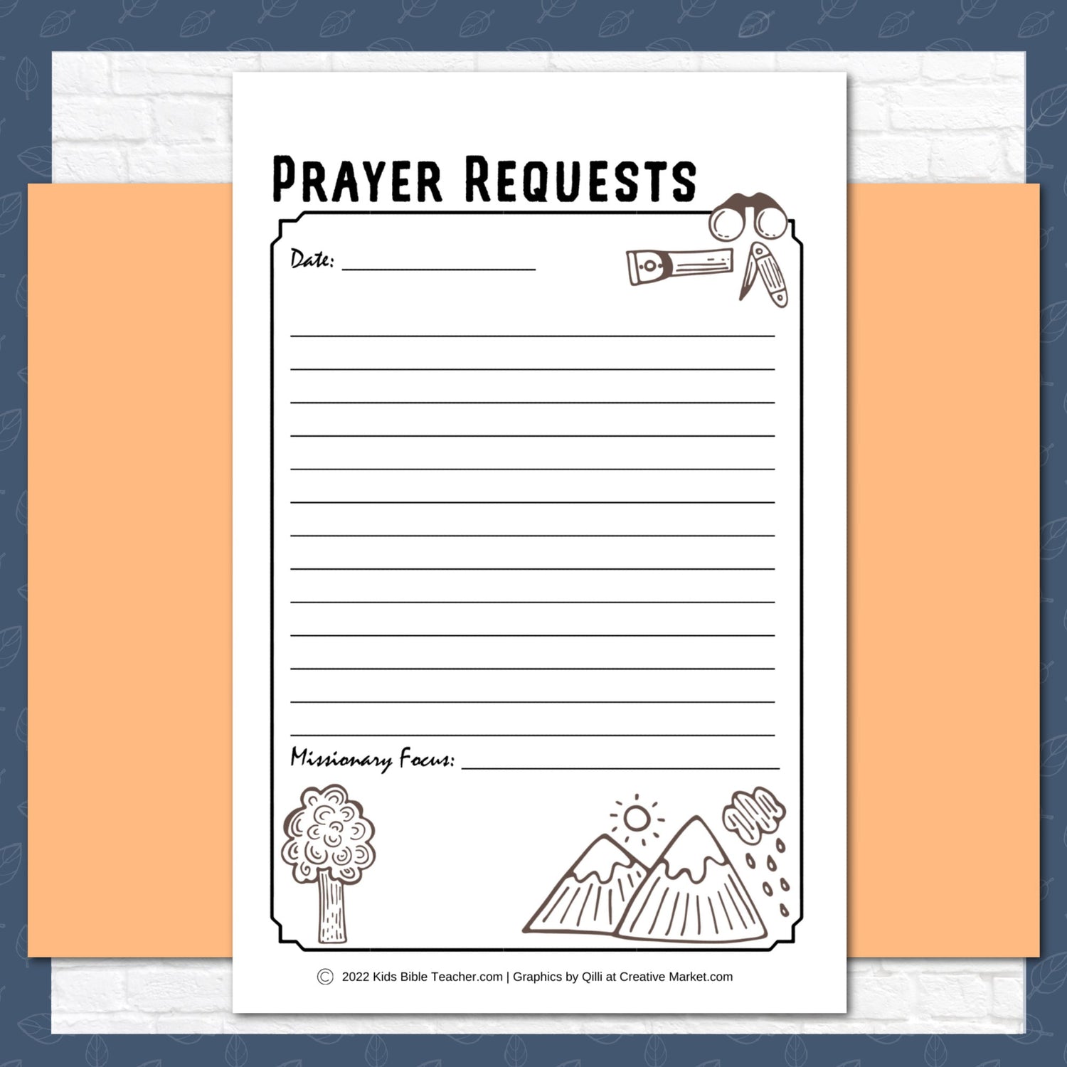 Outdoor Adventures Sermon Notes for Tweens, Teens, and Adults, Instant Download