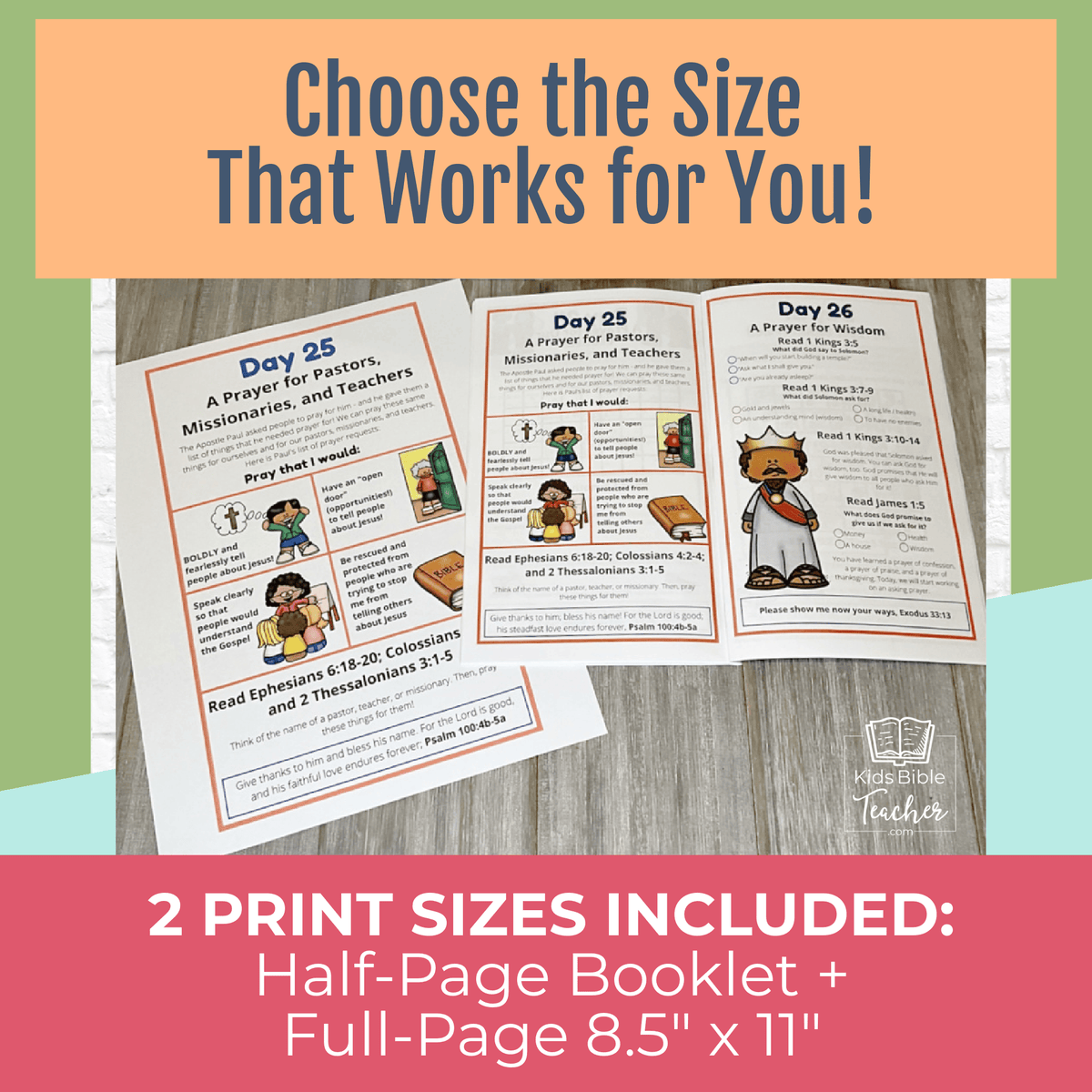 Prayer Journal Pages for Preschoolers and Early Readers