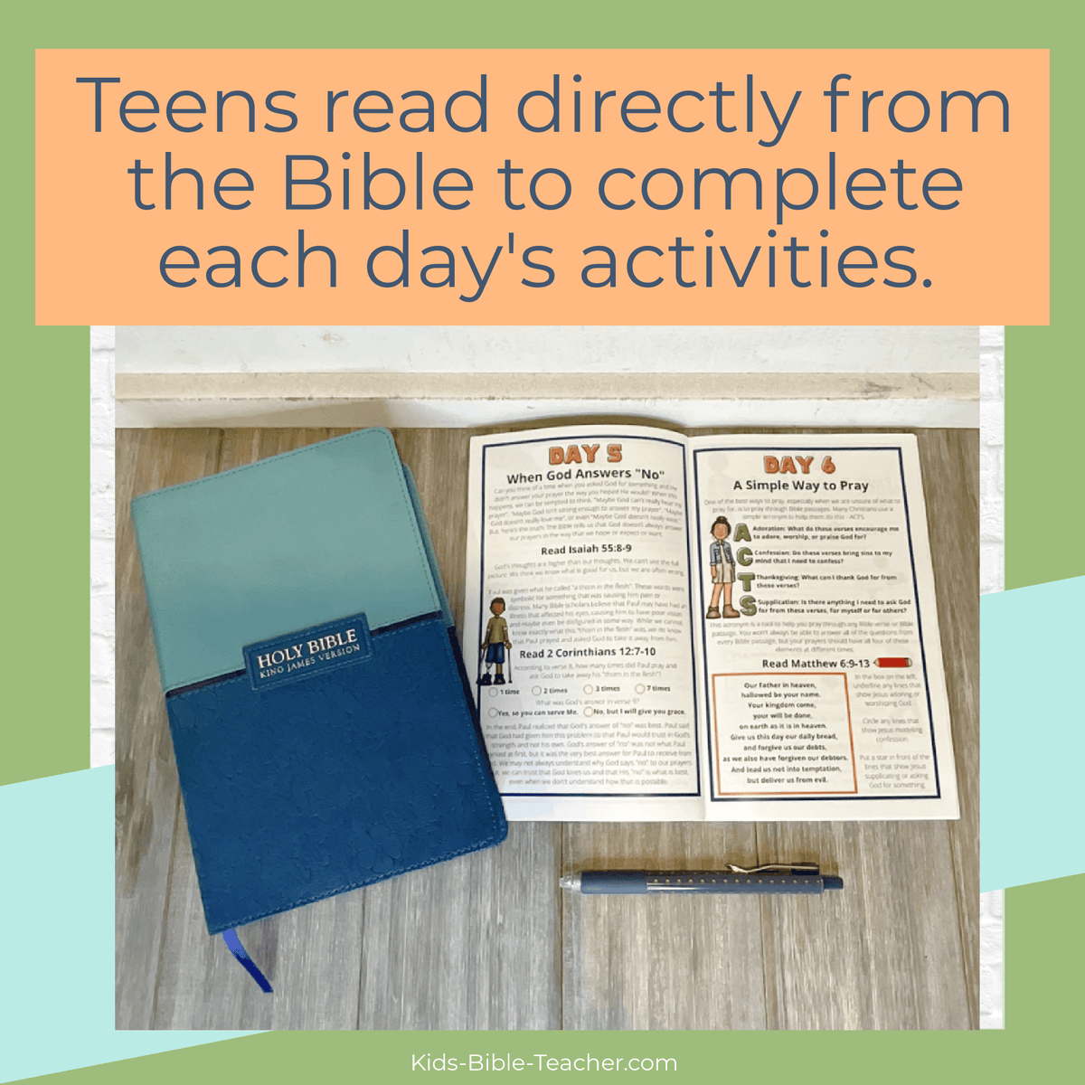Prayer Journal Pages for Tweens and Teens