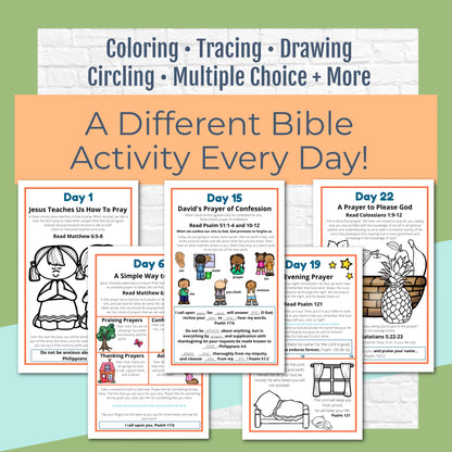 Prayer Journal Pages for Preschoolers and Early Readers