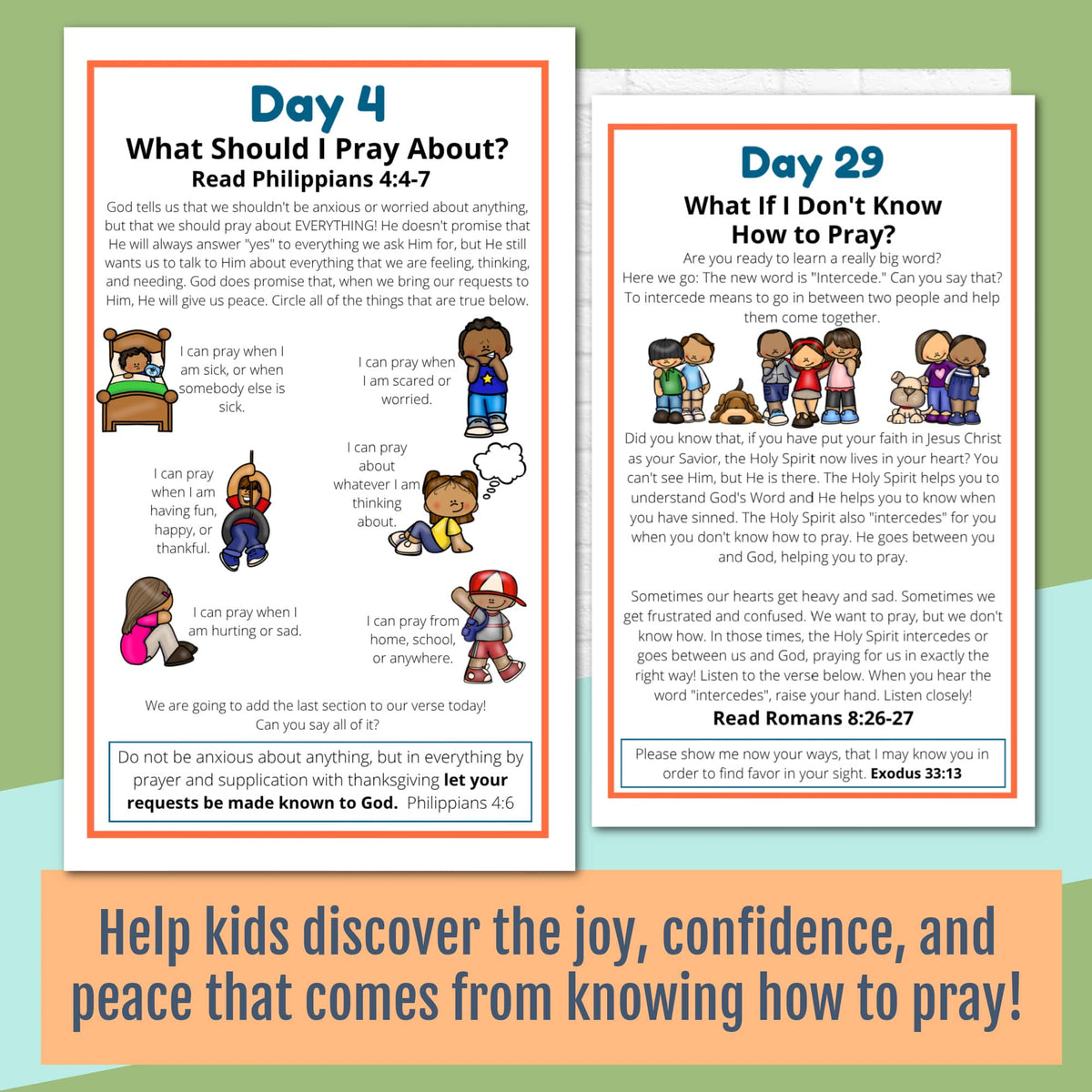 Prayer Journal Pages for Preschoolers and Early Readers