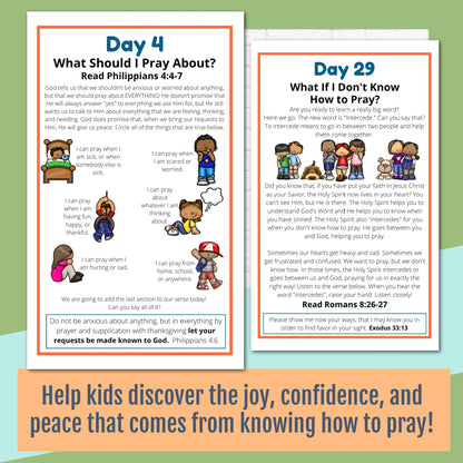 Prayer Journal Pages for Preschoolers and Early Readers
