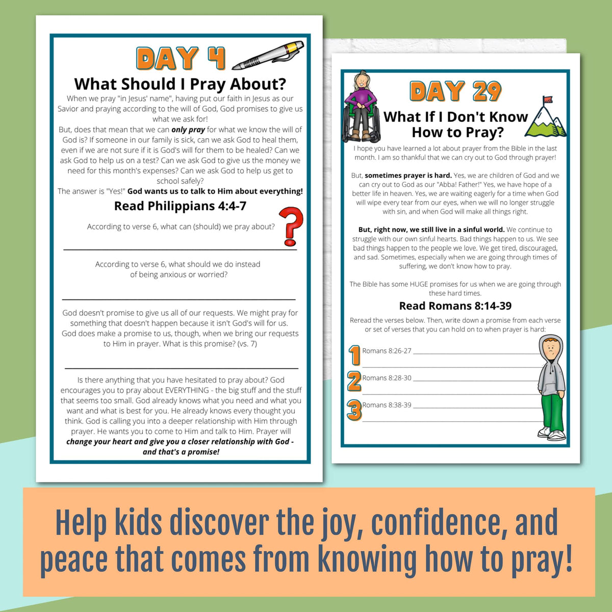 Prayer Journal Pages for Tweens and Teens