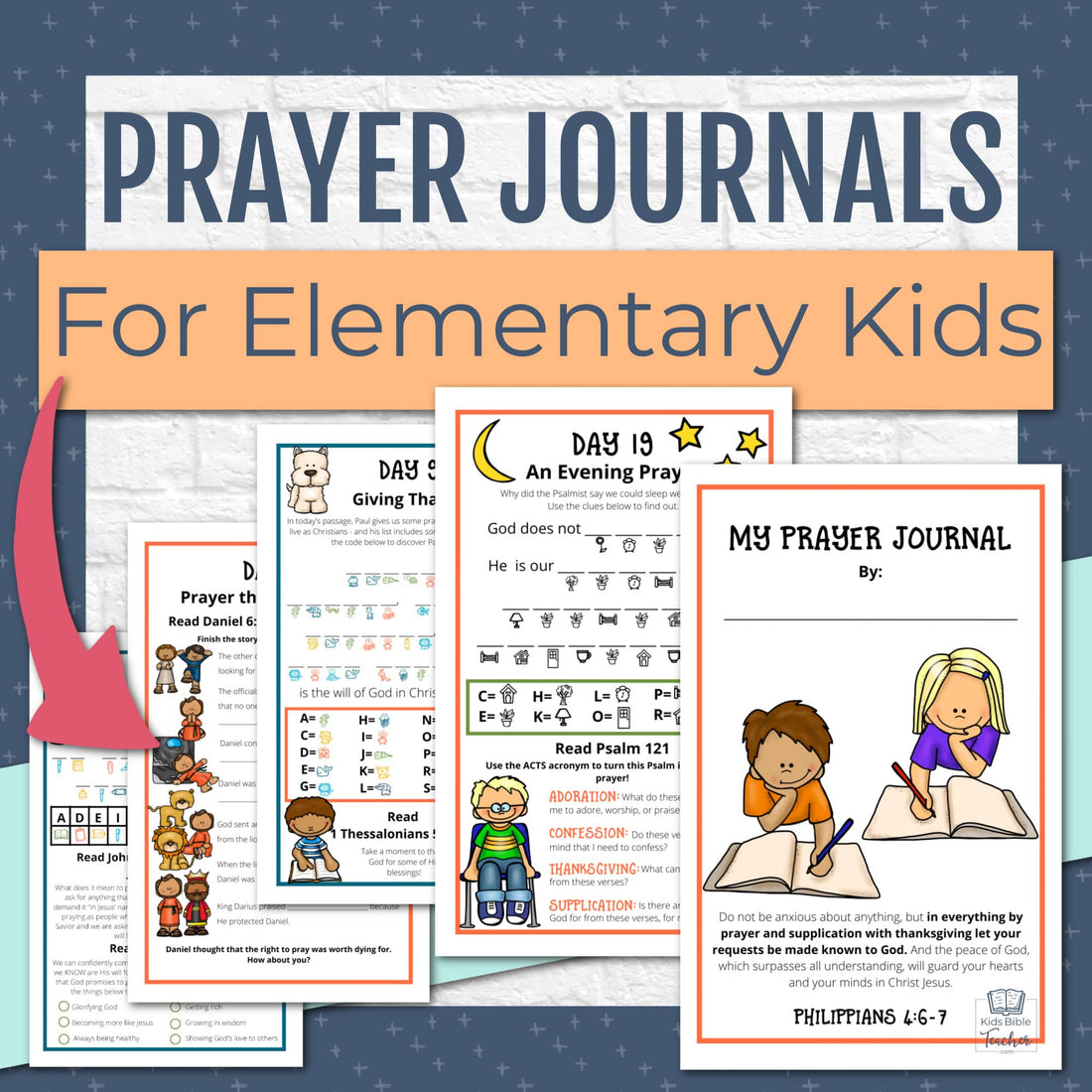 Prayer Journal Pages for Elementary Kids