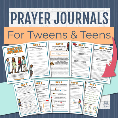 Prayer Journal Pages for Tweens and Teens