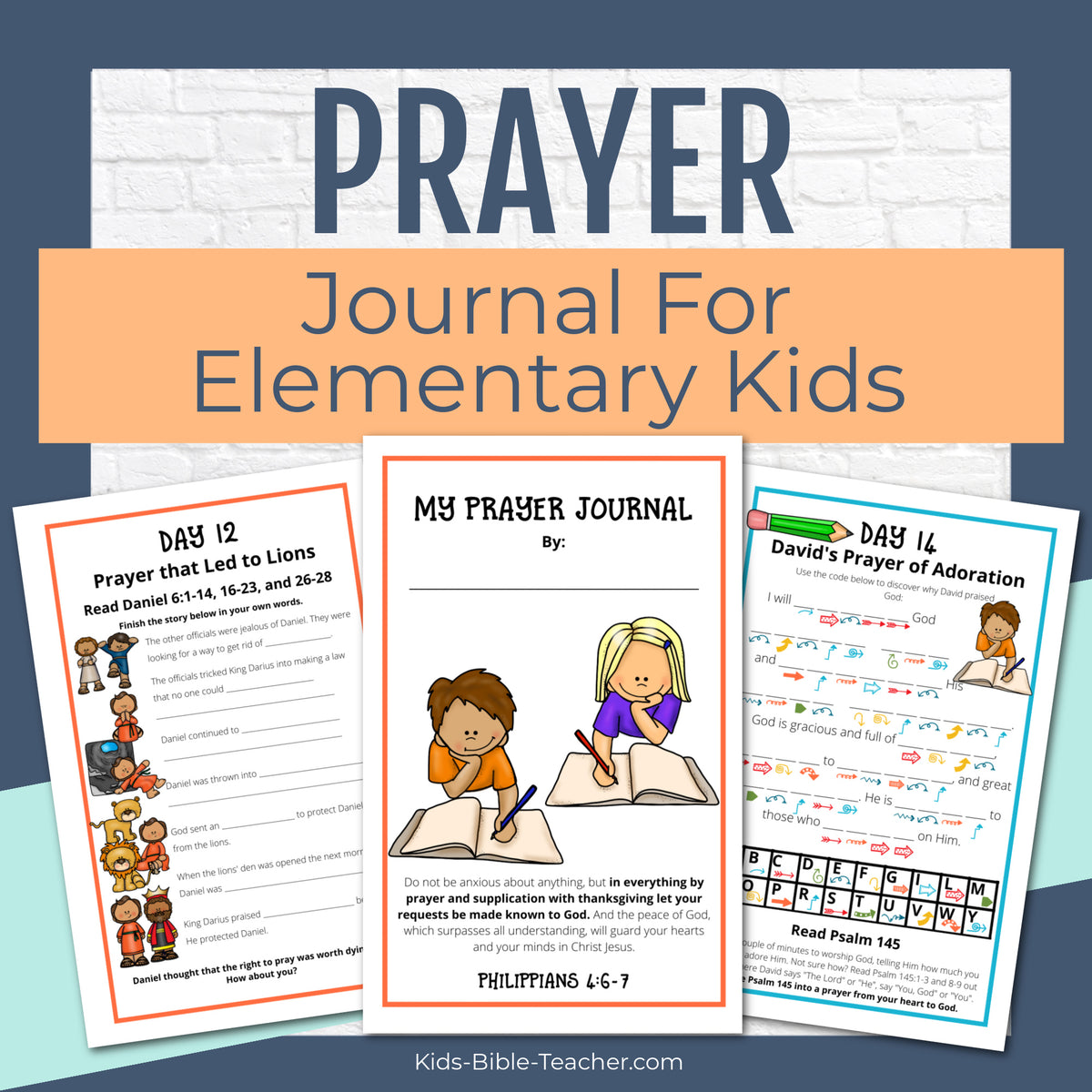 Prayer Journal Pages for Elementary Kids