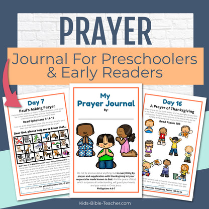 Prayer Journal Pages for Preschoolers and Early Readers