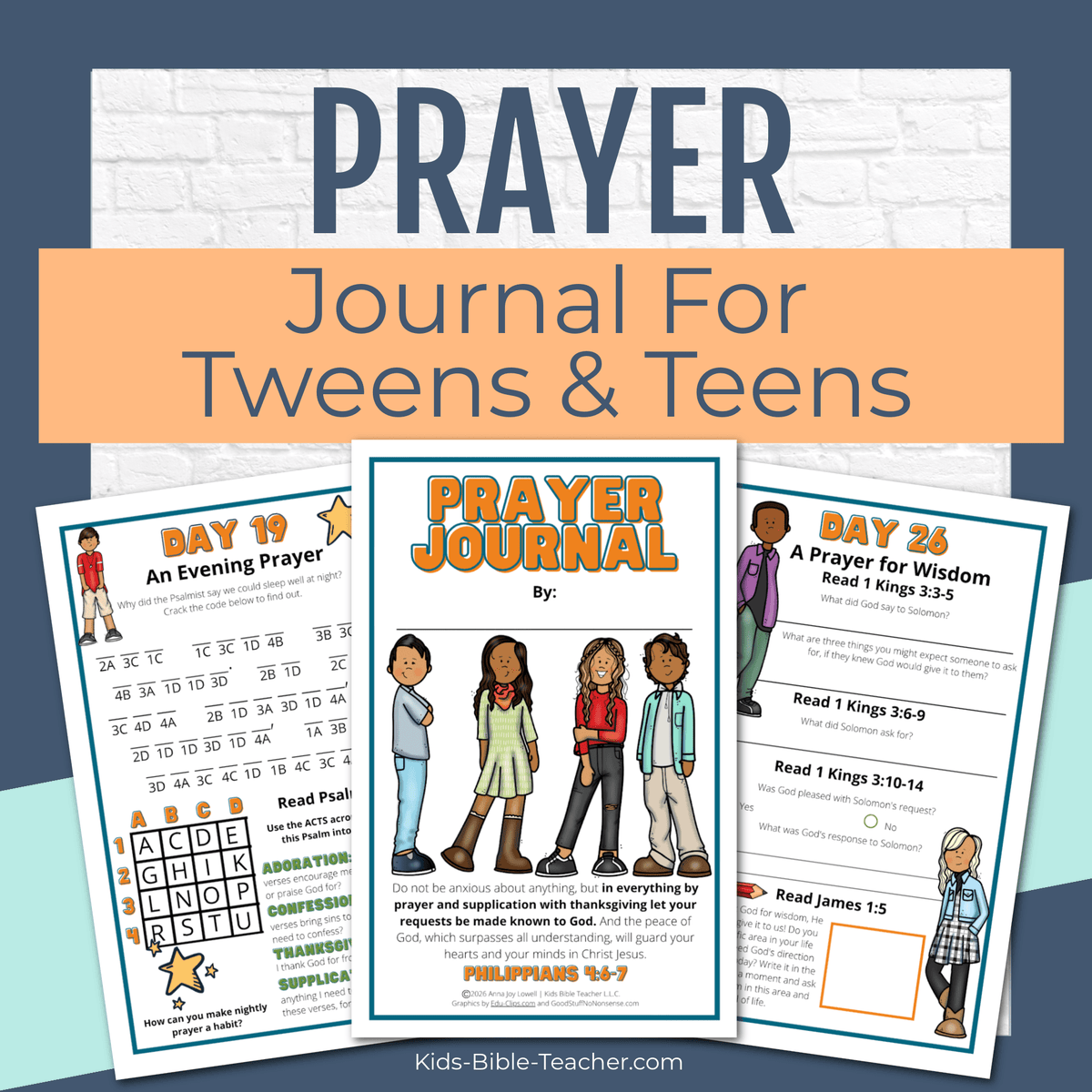 Prayer Journal Pages for Tweens and Teens