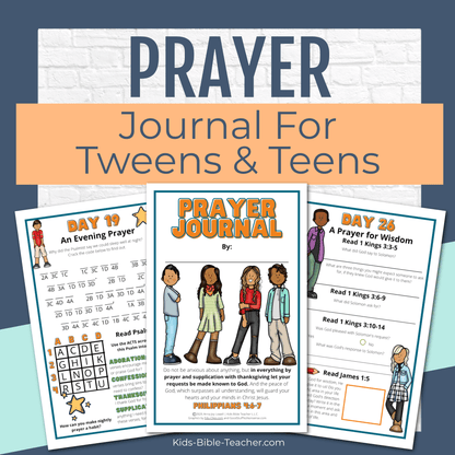 Prayer Journal Pages for Tweens and Teens