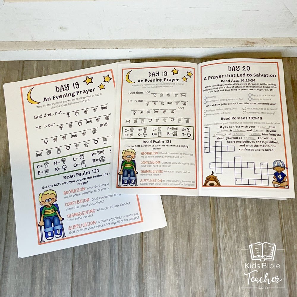 Prayer Journal Pages for Elementary Kids