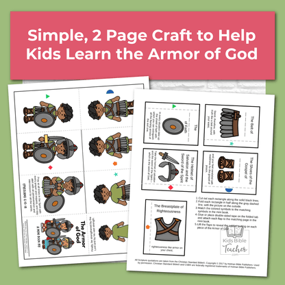Armor of God Mini Book Craft for Kids