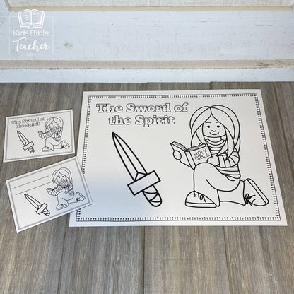Armor of God Coloring Pages and Mini Cards