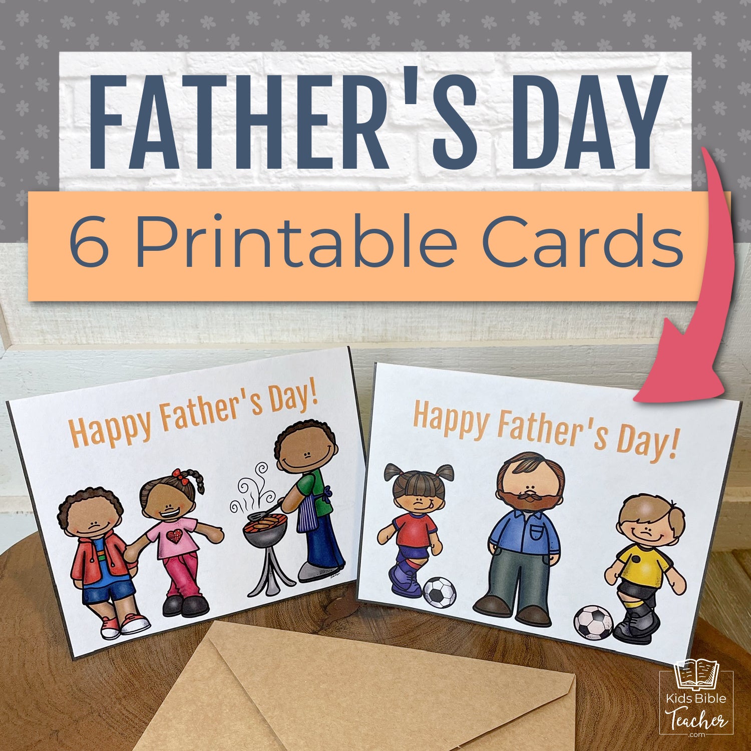 Father's Day Printable Cards with Bible Verses for Kids to Make, Set o ...