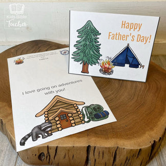 Father's Day Printable Cards with Bible Verses for Kids to Make, Set o ...