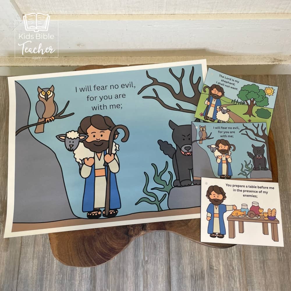 Psalm 23 Full Color Teaching Posters and Mini Cards
