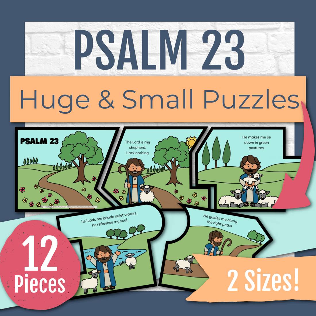 Psalm 23 Bible Puzzle for Kids