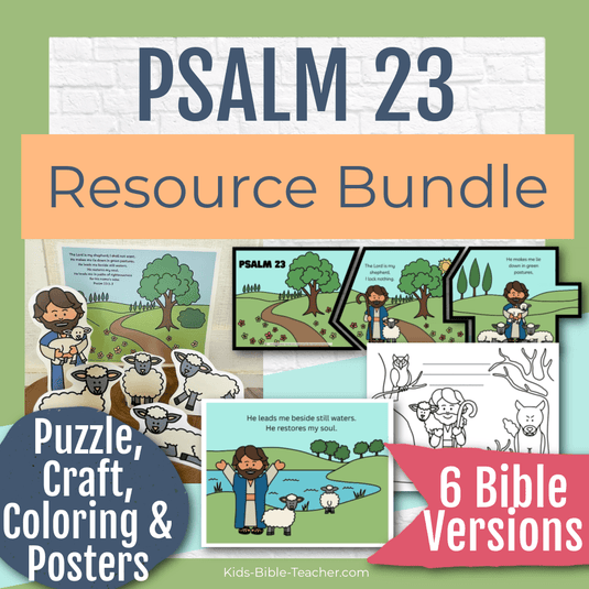 Psalm 23 The Lord is My Shepherd Bundle for Kids – Kids Bible Teacher