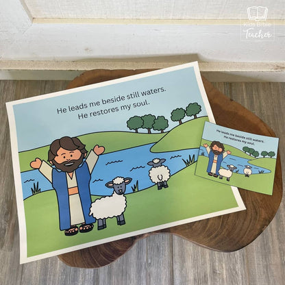 Psalm 23 Full Color Teaching Posters and Mini Cards