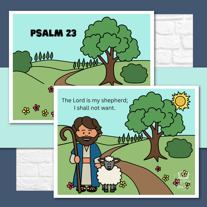 Psalm 23 Full Color Teaching Posters and Mini Cards