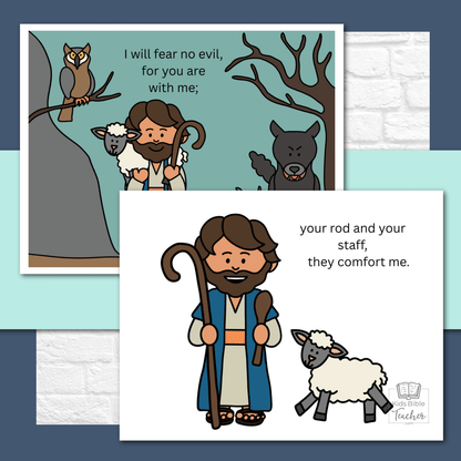 Psalm 23 Full Color Teaching Posters and Mini Cards