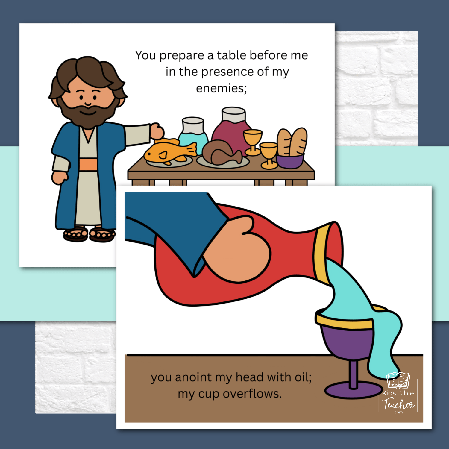 Psalm 23 Full Color Teaching Posters and Mini Cards