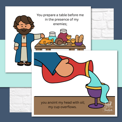 Psalm 23 Full Color Teaching Posters and Mini Cards
