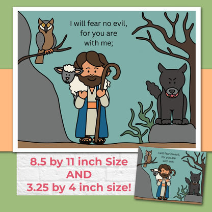 Psalm 23 Full Color Teaching Posters and Mini Cards