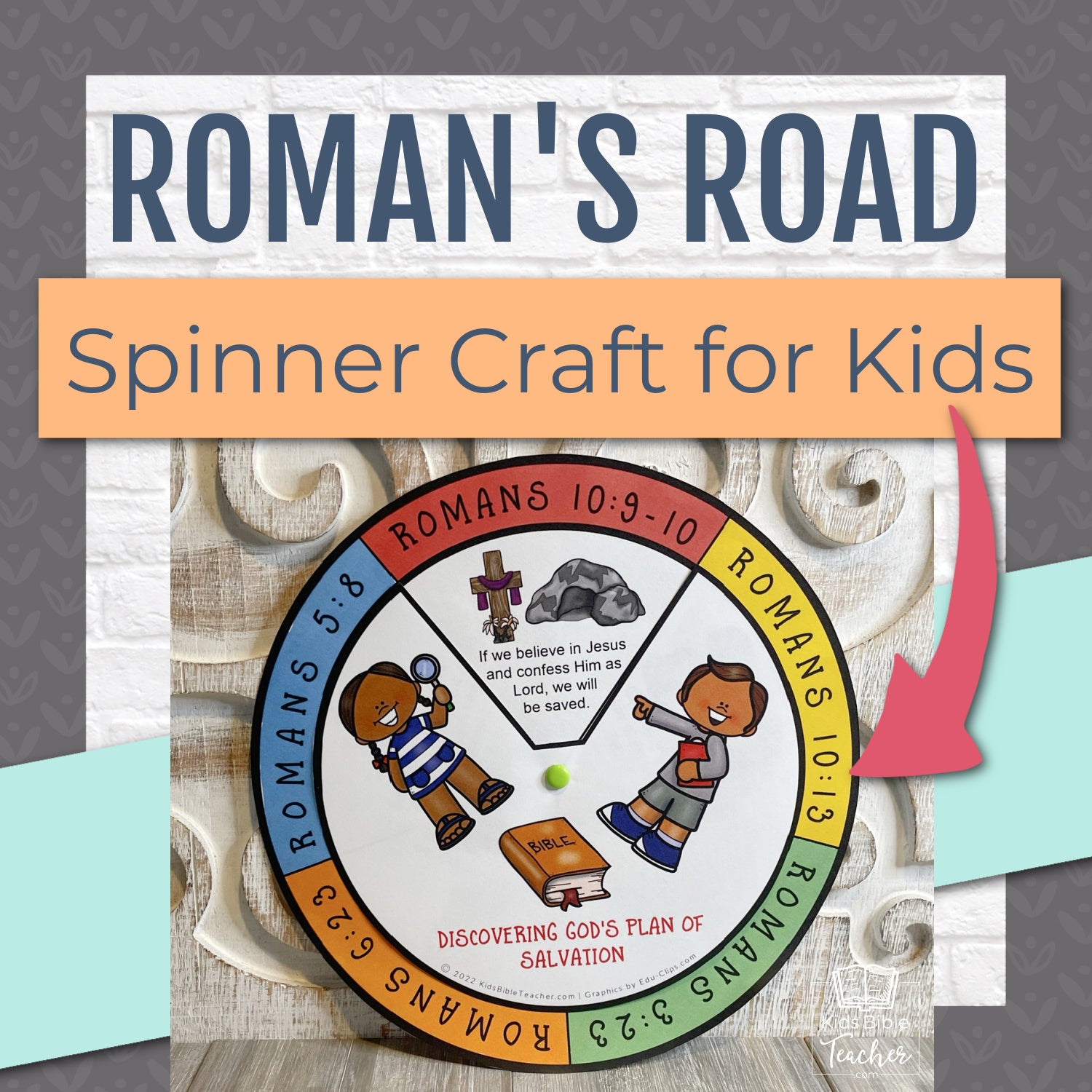 Romans Road Spinner Salvation Bible Craft