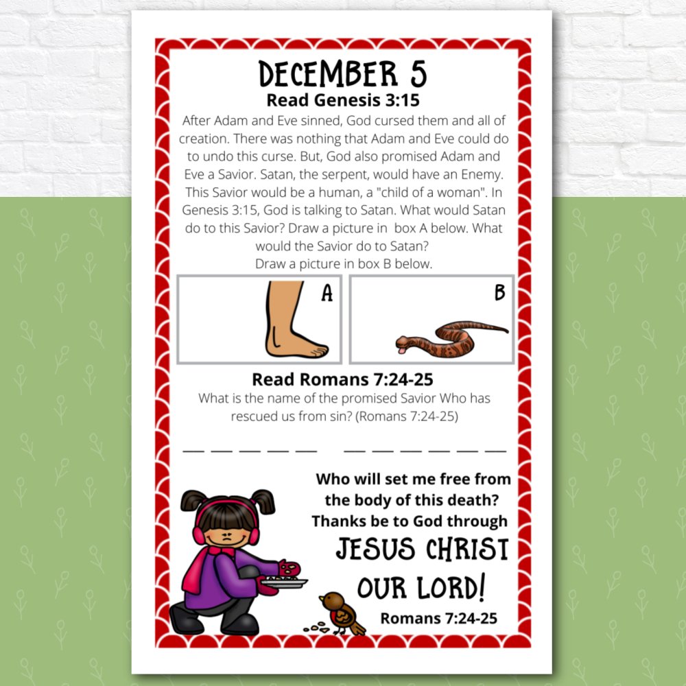 December Journal Pages with Bible Verses - Christmas Journal Pages for –  Kids Bible Teacher