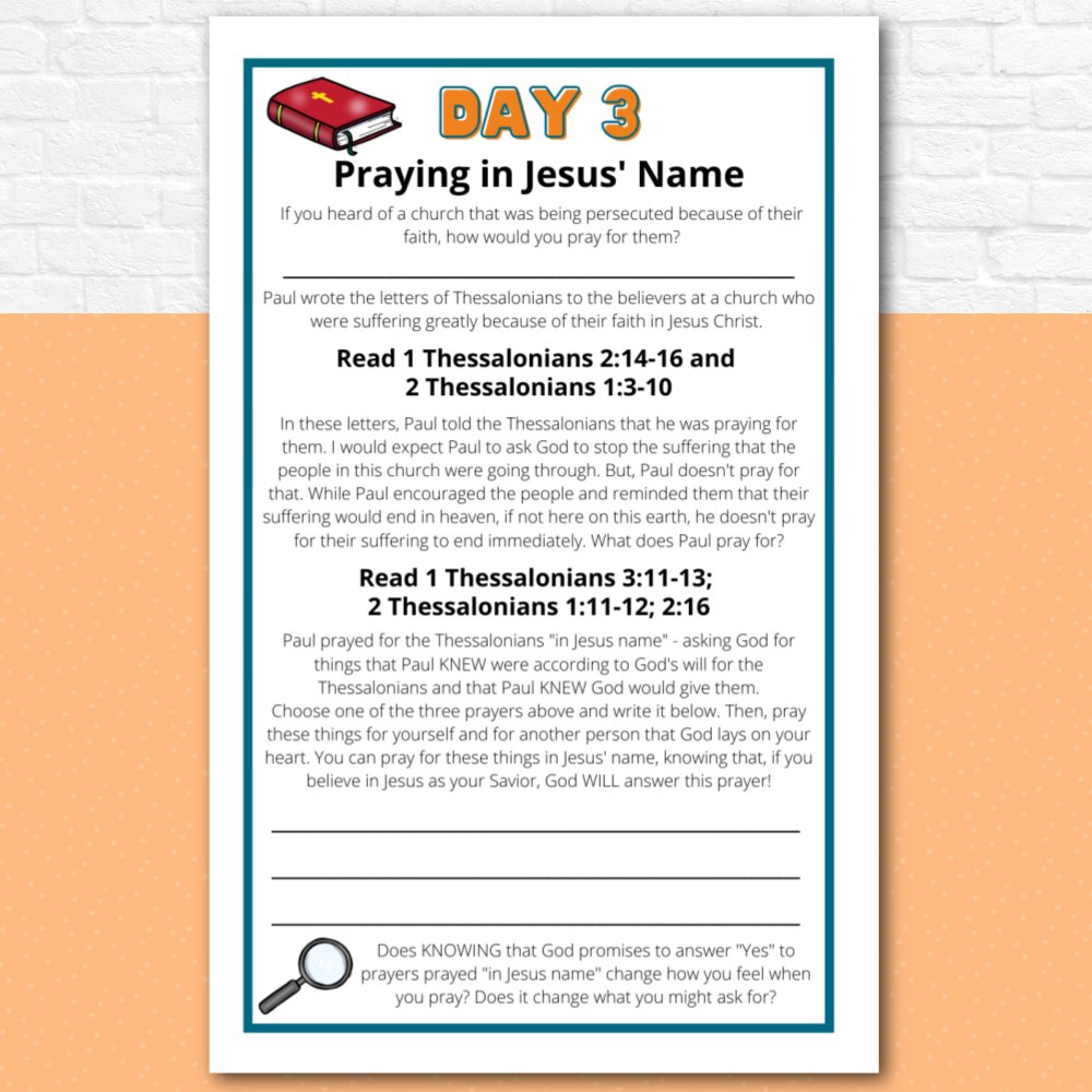 Prayer Journal Pages for Tweens and Teens