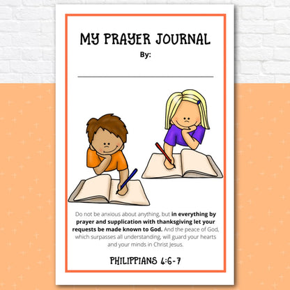 Prayer Journal Pages for Elementary Kids